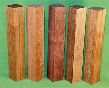 Blank #725 - Jatoba Extra Long Solid Turning Blanks ~ 5 Each ~ 1 1/2" x 1 1/2" x 10" ~ $20.99